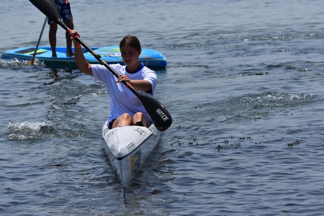 Canoe Ocean Racing: Nicolas LAMBERT riding the waves
